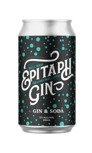 Epitaph Gin and Soda - Case, 24 x 355ml Cans, 4 x 6 Pack